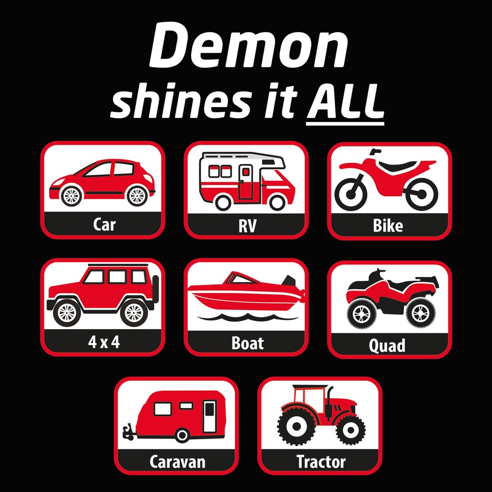 image 1 of CarPlan Demon Car Wash Detailing Active Interior Exterior Super Clean 5L  x4