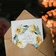 image 3 of Friday's Child Loving and Giving Floral Wreath New Baby Card