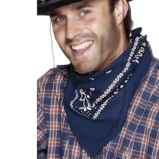 Blue Western Neckerchief