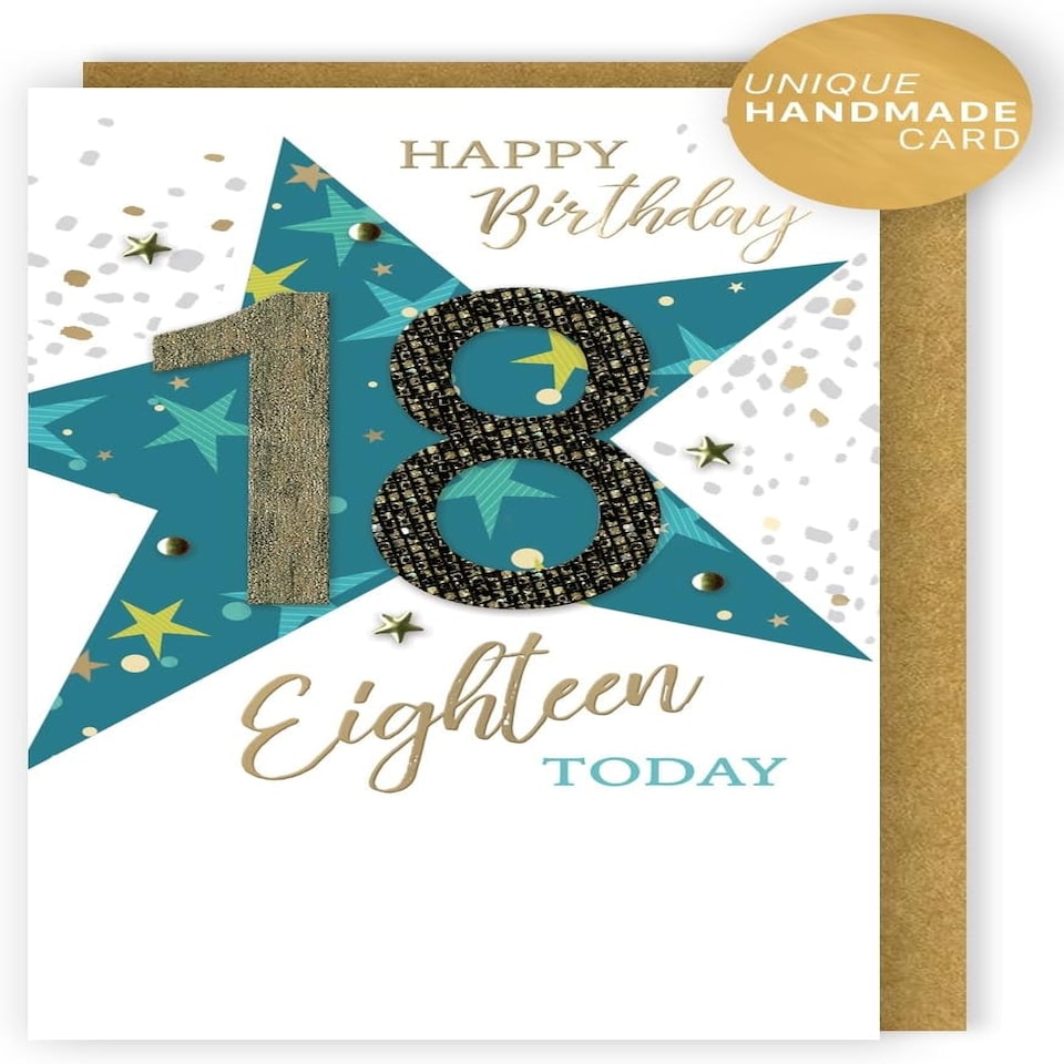 image 1 of Superstar Surprise Hand-Finished 18th Birthday Card