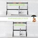 image 6 of HOMCOM Large Dish Drainer Rack Over The Sink, 2 Tier Adjustable Dish Drainer 51-93cm, Space Saving Kitchen Counter Shelf Organiser, Black