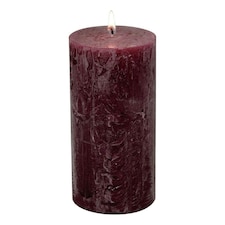 IHR Pillar Candle Medium Solid Colour Unscented 14cm Dark Red