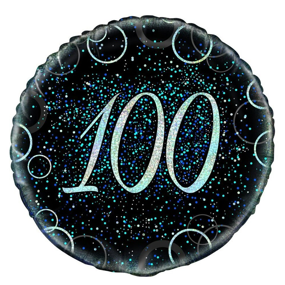 18" PACKAGED BLUE PRISM 100 FOIL BALLOON - UNIQUE N/A