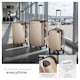 image 3 of Suitcases Set of 3 - scale, luggage tag, lock included, swivel wheels | Cream | champagne | 1