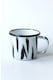 image 2 of Stripe Collection Enamel Two Mugs & Teapot Gift Set