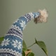 image 5 of 55cm Battery Operated Light up Blue Christmas Gonk with Dangly Legs & Snowflake Hat
