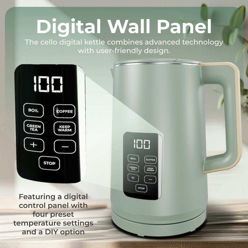 image 1 of Cello Digital Kettle with Temperature Control