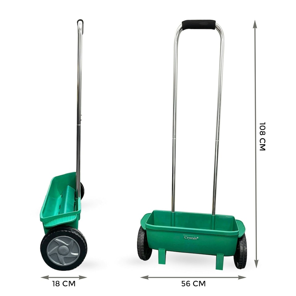 image 1 of Garden Lawn 12L Soil Seed Salt Grit Fertiliser Spreading Grass Feed Spreader DIY