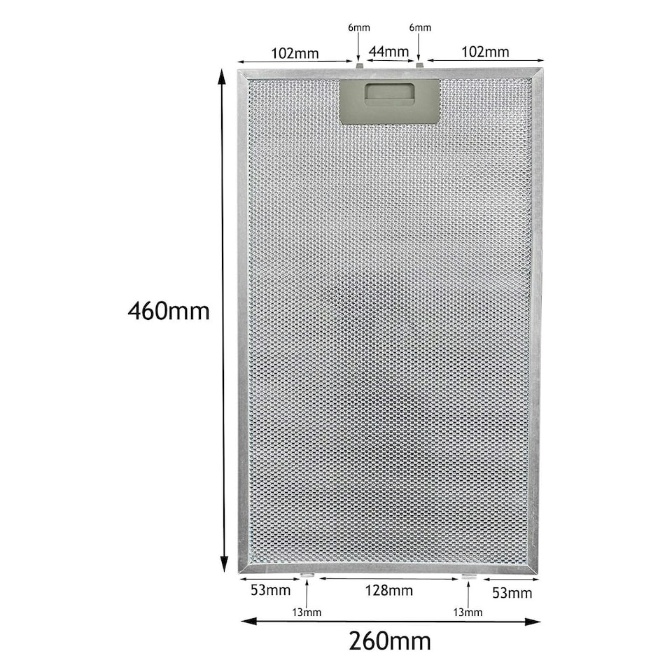 image 1 of SPARES2GO Grease Filter Metal Mesh compatible with Howdens Lamona LAM2501 Cooker Hood Extractor Vent (460 x 260mm)