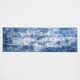 image 5 of OHS Abstract Print Washable Indoor Carpet Floor Rug Runner, 66x200cm - Navy Blue Blue | Navy Blue | 66x200cm