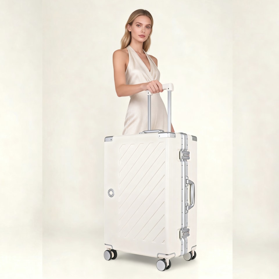 image 1 of Zipperless Suitcase Set, PC Hard Shell, Small & Large, TSA Lock