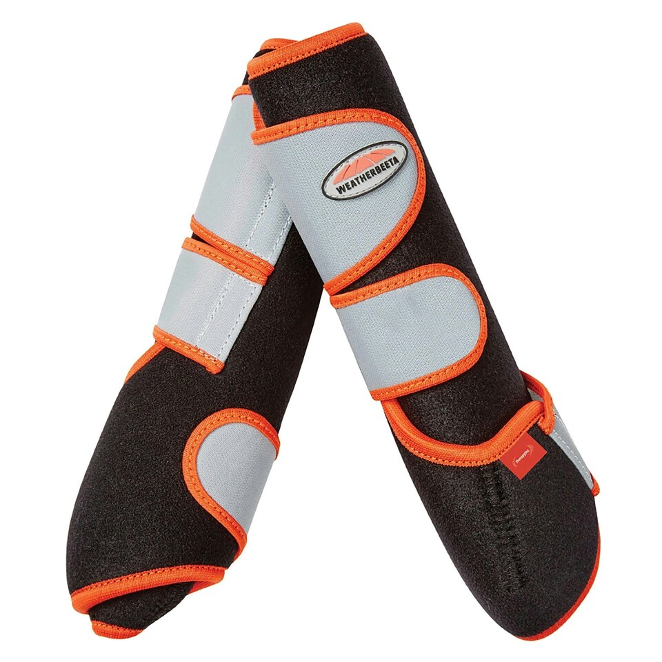 image 1 of Weatherbeeta Therapy-Tec Horse Boots - Black/Silver/Red - Pony