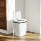 image 2 of HOMCOM 15L Sensor Bin, Automatic Touchless Kitchen Bin with Dual-Mode Opening, Easy Clean, Battery Operated for Home Office, Bedroom, Bathroom, White | White | White