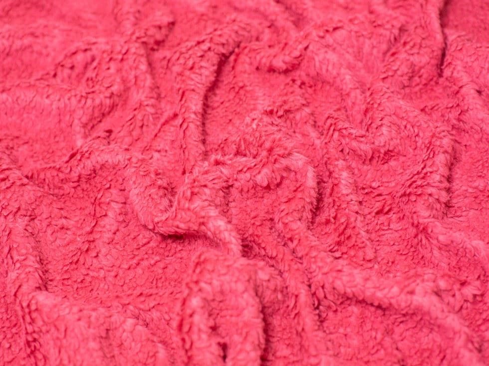 Minerva Core Range Pink Cotton Sherpa Fleece Fur Fabric for Dressmaking, Toy Making, 150cm / 59" Wide - per metre