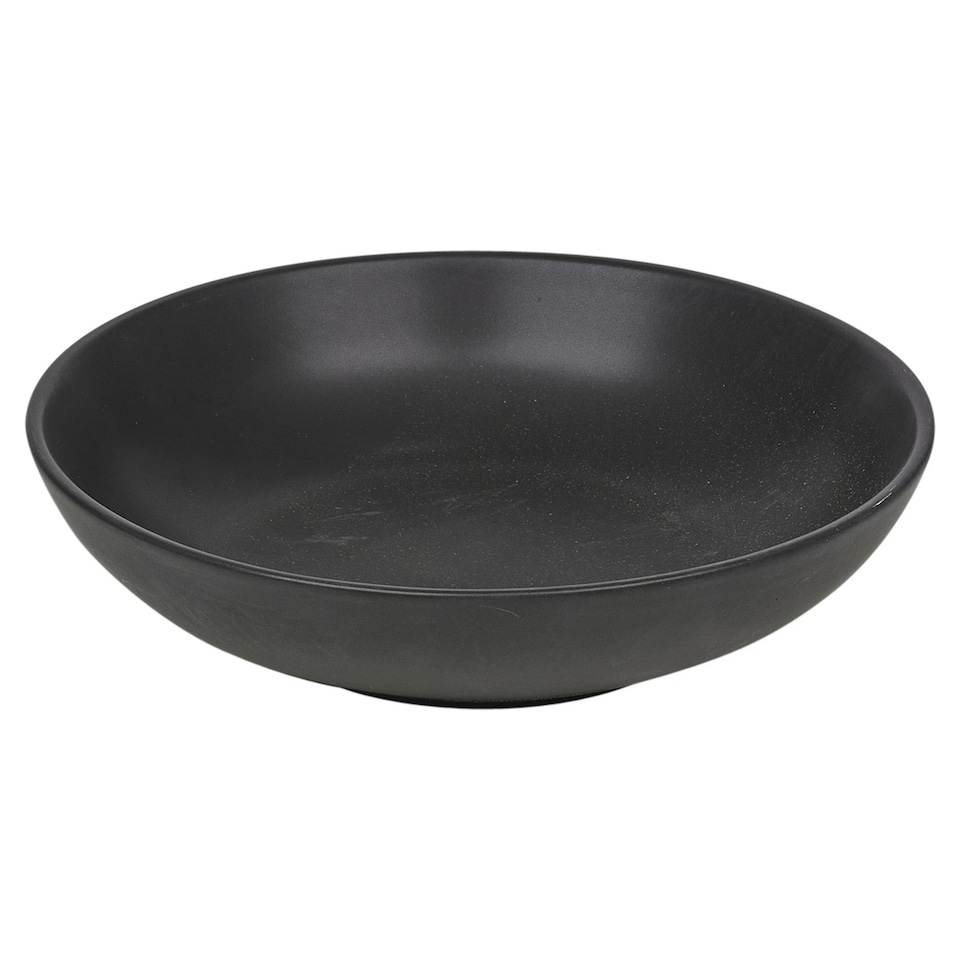 image 1 of Coloured Stone Ceramic Dinnerware Crockery Plates Bowls Dining Set | Black | 16 Pcs Black | 16