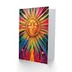 image 2 of Psychedelic Sun Colourful Rainbow Rays Trippy Birthday Card