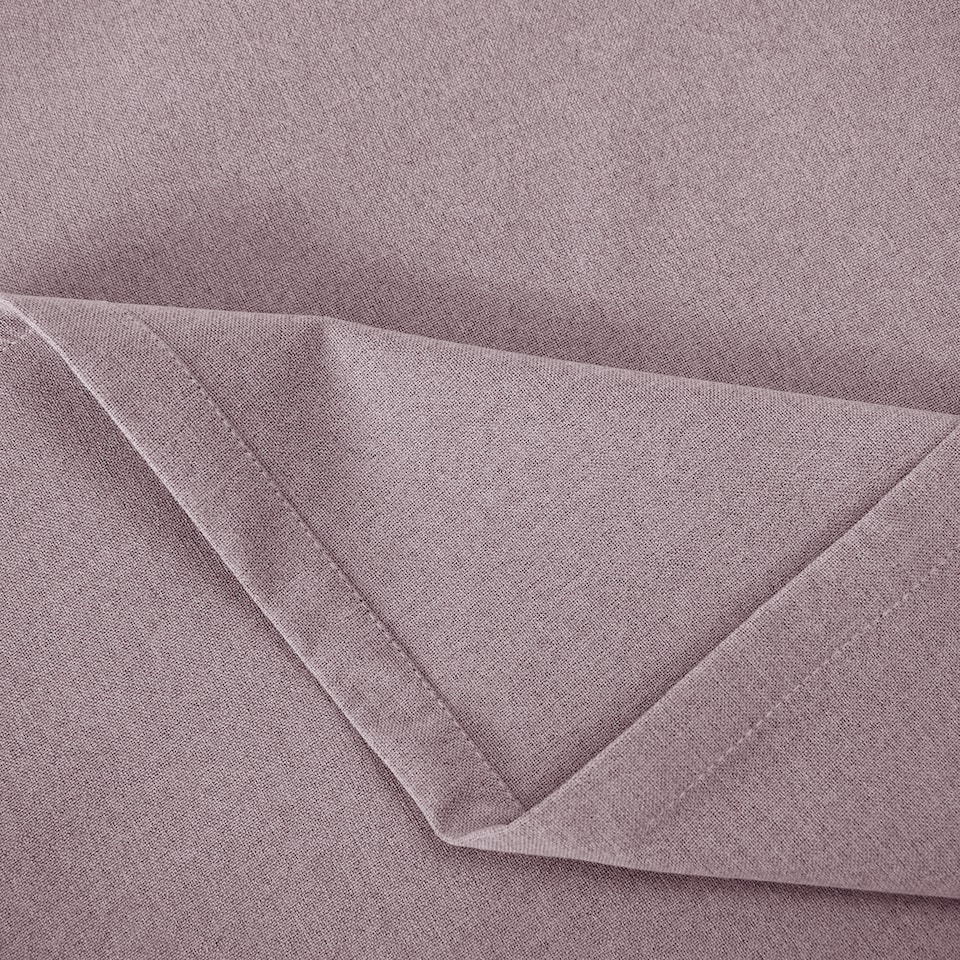 image 1 of Lavender Pink Linen Blackout Curtains - 46 x 54 Inch Drop - 2 Panel | Pink | One Size