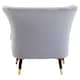 image 4 of Interiors by Premier Grey Velvet Scalloped Chair, Long-lasting Scallop Chair Velvet, Body Supportive Scalloped Armchair