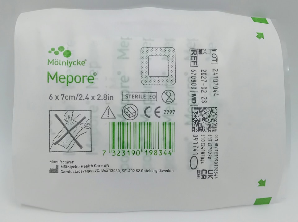 image 1 of Mepore 6x7cm Adhesive Surgical Dressings - Box of 60