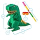 image 3 of Fax Potato 3pc Dinosaur Pinata Set with Stick & Blindfold - Blue Stick