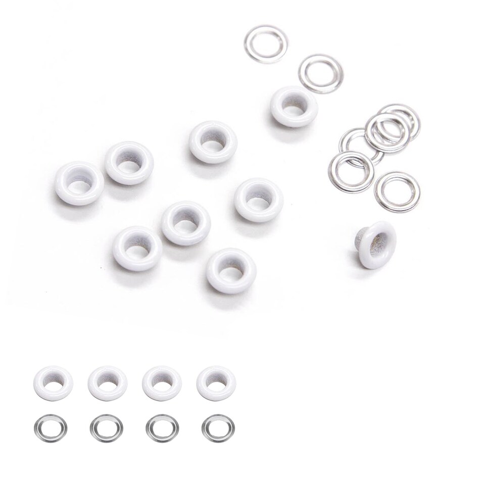 image 1 of 5mm Brass Eyelets with Washers for Arts & DIY Projects - 100 Pcs