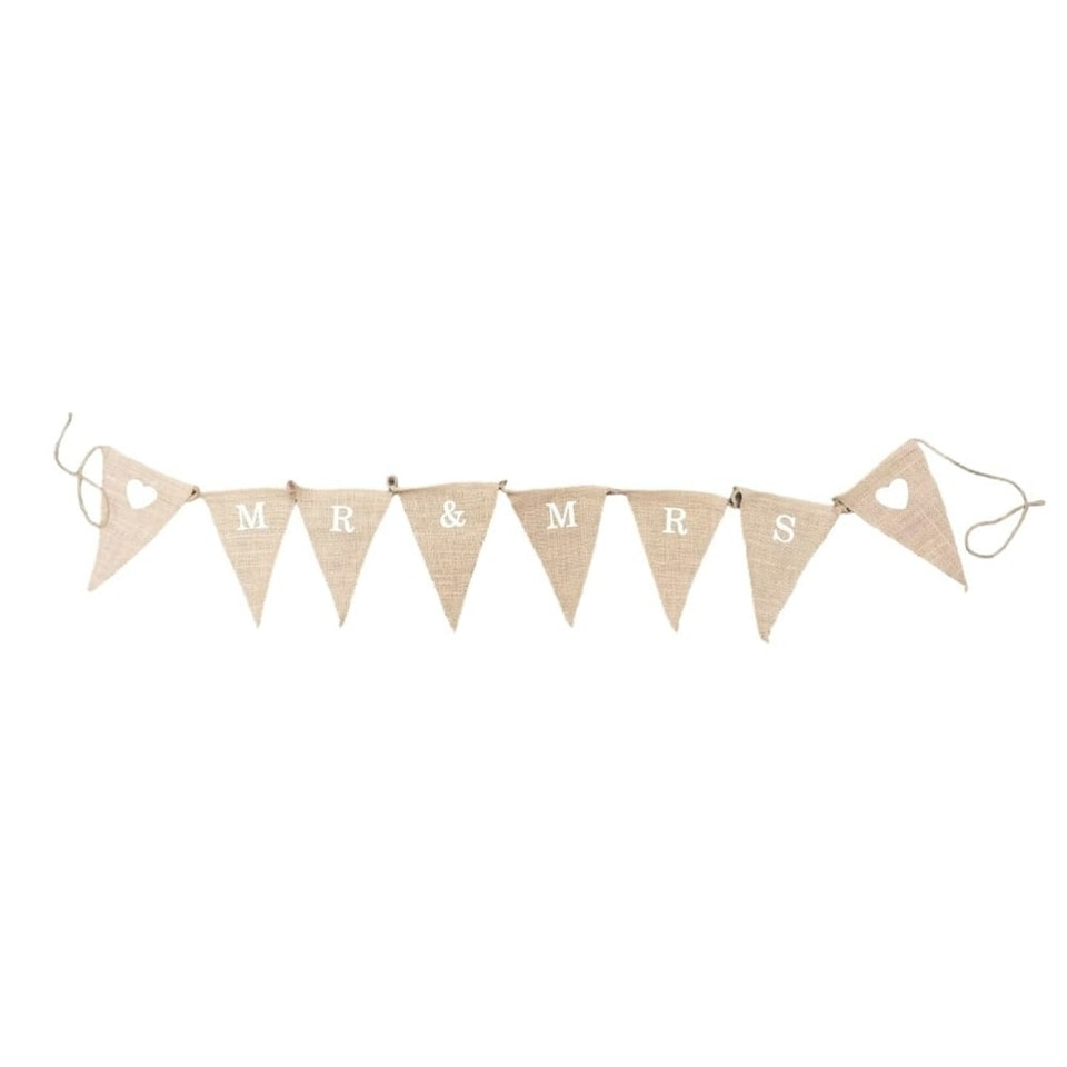 image 1 of Mr & Mrs Hessian Wedding Party Bunting