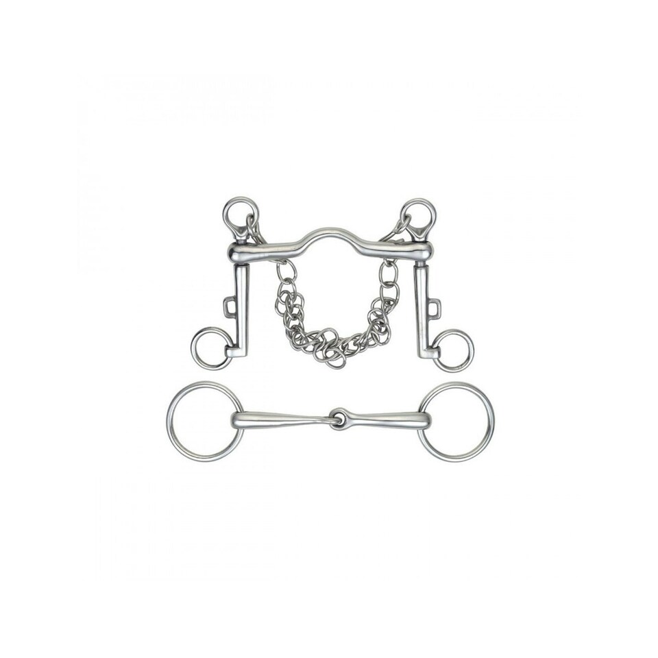 Shires Ported Horse Weymouth Set - Silver - 5in