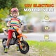 image 5 of AIYAPLAY 12V Kids Electric Motorcycle w/ Twist Grip Throttle, Music, Orange