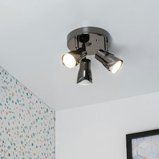 ValueLights Sleek Spotlight Gloss Black Spotlight and GU10 Spotlight LED 5W Warm White 3000K Bulb Black