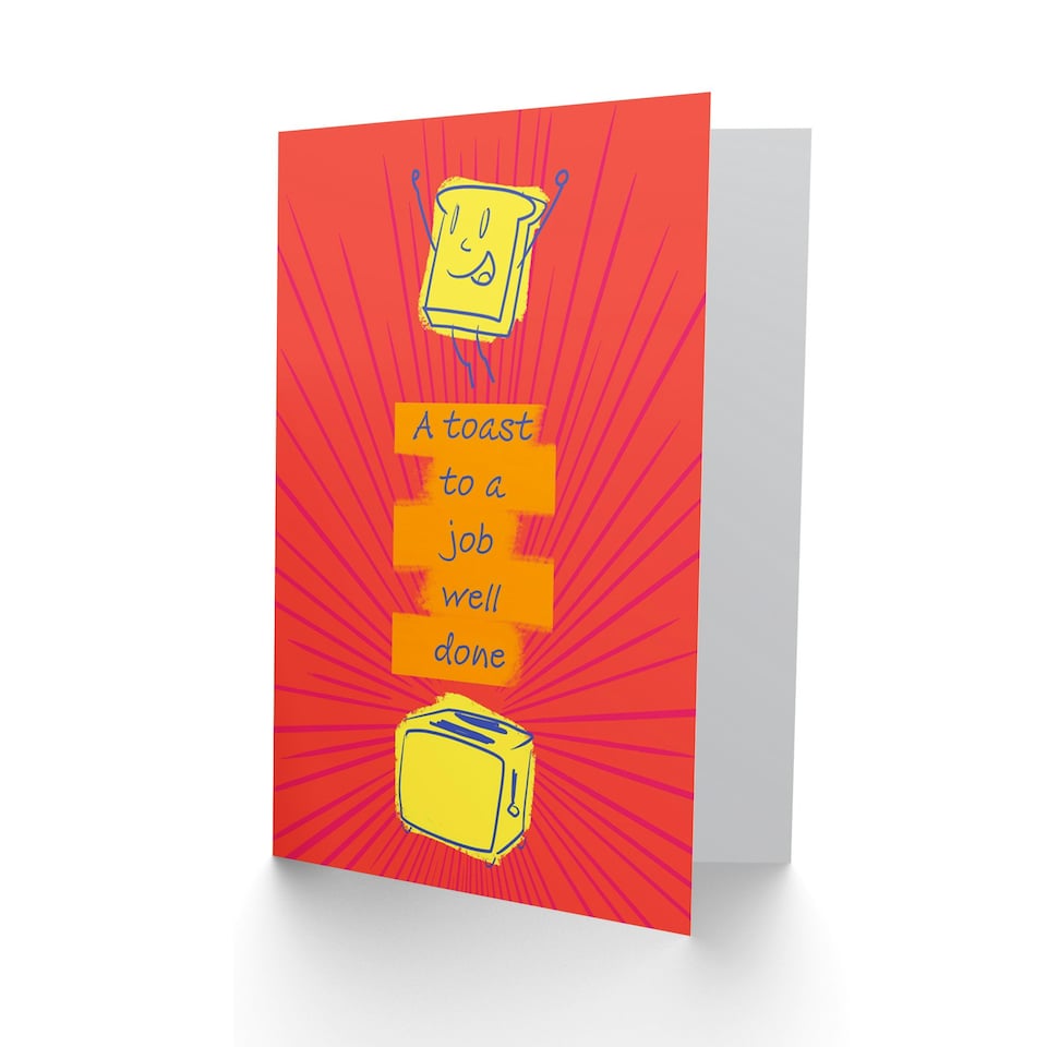 image 1 of Toast Job Well Done Congratulations Card