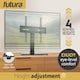 image 7 of Futura 24-60 Inch Universal TV Table Stand, Swivel & Height Adjustable 45kg Load Black