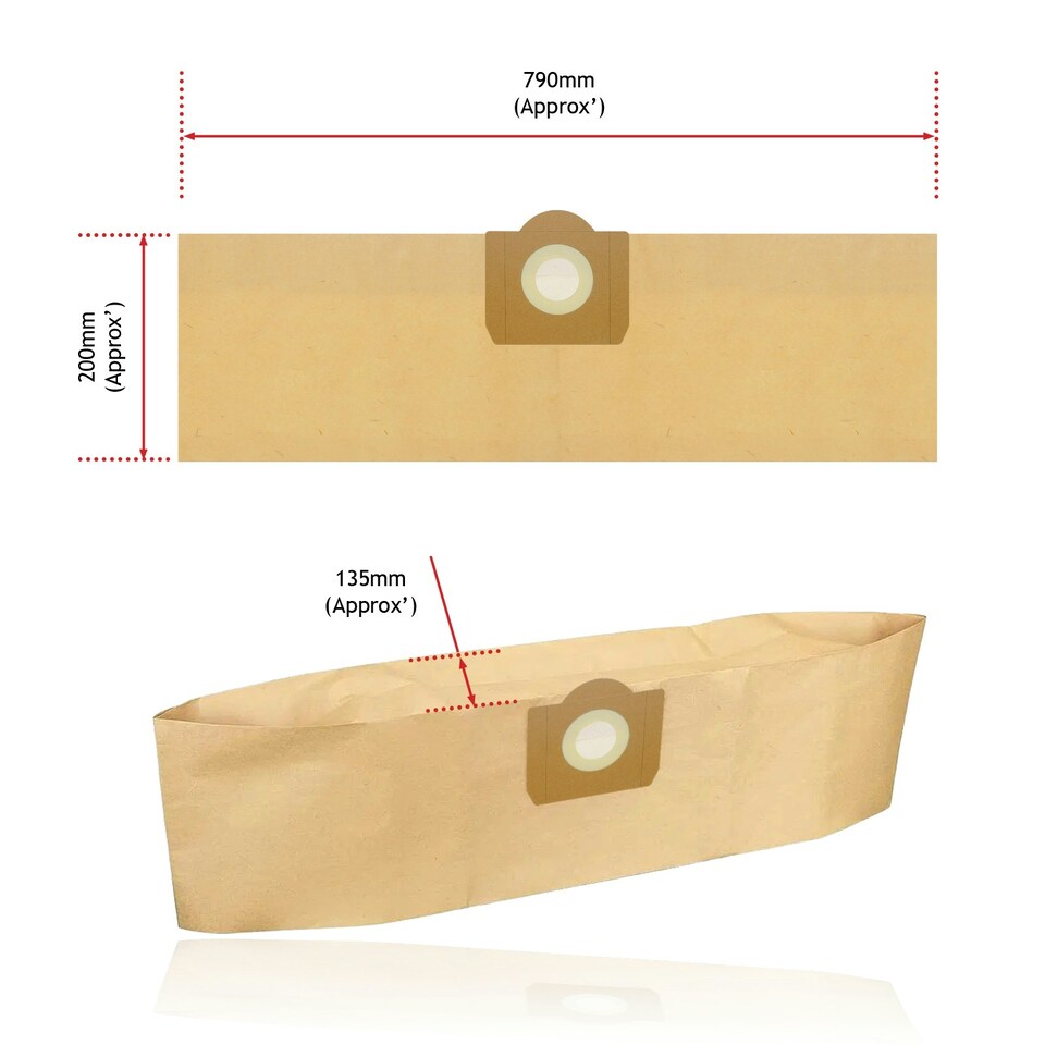 image 1 of SPARES2GO Dust Bags compatible with Karcher NT27/1 NT30/1 NT48/1 NT65/2 NT72/2 AB27 K2001 K 3011 Vacuum Cleaner (Pack of 10)
