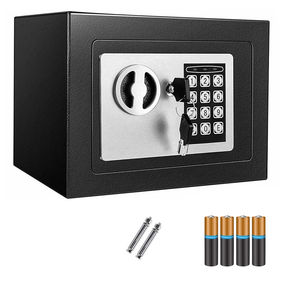 image 1 of Secure Digital Steel Safe High Security Electronic Home Office Money Safety Box, Black
