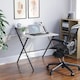 image 2 of Vida Designs Brooklyn Foldable Computer Desk Home Office Workstation, Grey