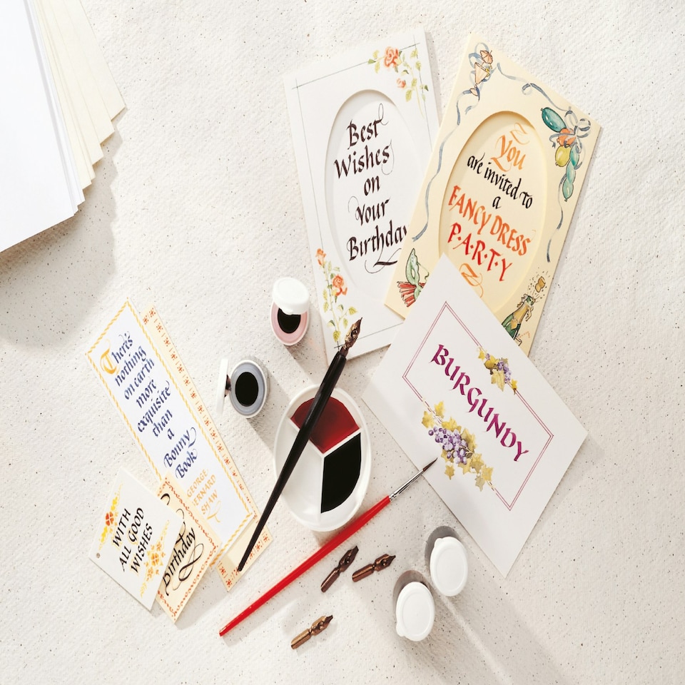 image 1 of House of Crafts Calligraphy Craft, Multicoloured, Single Craft Kit
