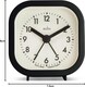 image 2 of Acctim Robyn Mini Bedside Alarm Clock | Black | Black