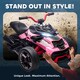 image 7 of AIYAPLAY Kids Electric Ride On Car, 12V Battery Powered Ride On ATV with MP3 Player, Horn, 2 Speeds, LED Lights, 3 Wheeler Electric Vehicle Toy Car for Boys & Girls Ages 3-8 | Pink