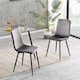 image 2 of Dining Chairs Velvet Fabric Lexi Set of 2 Grey by MCC