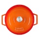 image 4 of Cooks Professional Cast Iron Casserole Set of 2 | 20cm and 28cm | Enamelled Inside and Out | Graduated Orange