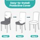 image 7 of Velvet Dining Chair Covers, Spandex High-Back Chair Slipcovers - 220GSM