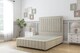 image 1 of Sloomy Pemberton Cream Plush Divan Bed Base No Drawers With 54 Inch Floor Standing Headboard & 12 Inch Matching Footboard | Cream | Cream | Small Double | 1