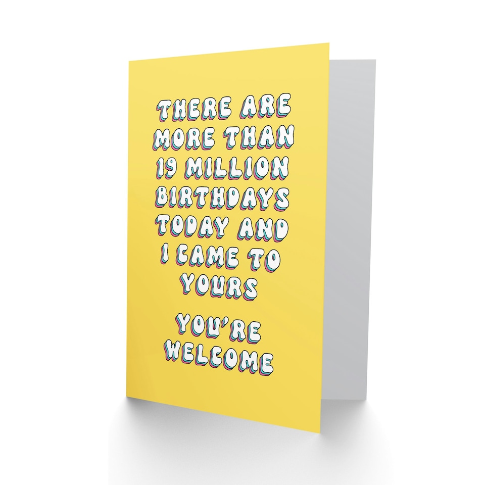 image 1 of Came You Are Welcome Fun Joke Humour Her Funny Birthday Card