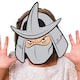image 2 of Shredder Teenage Mutant Ninja Turtles Cardboard Face Mask