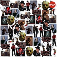 Freddy Vs Jason Deluxe Vinyl Stickers (Pack of 100) - Multicoloured - One Size