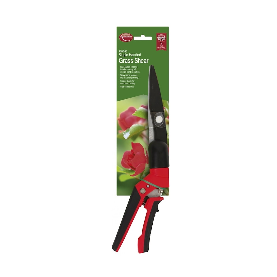 Ambassador Single Handed Grass Shear | Red | Red/Black | 1