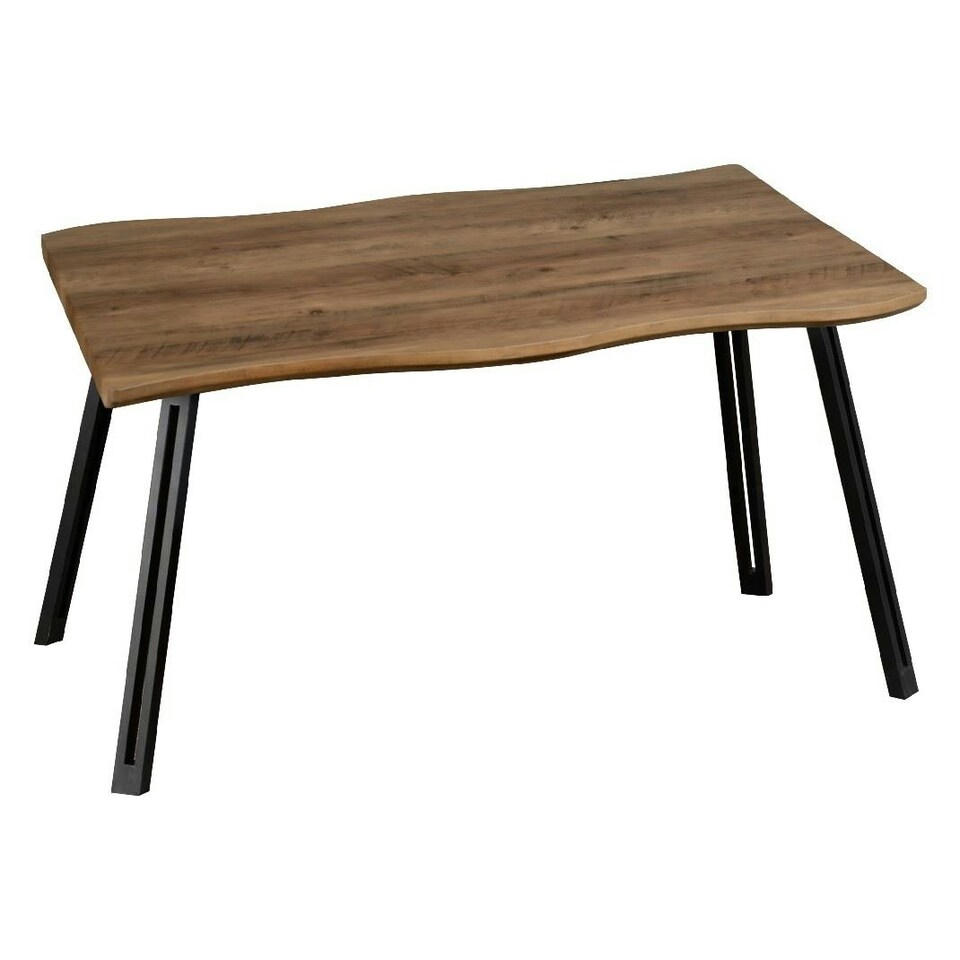 image 1 of Quebec Wave Edge Dining Set with 4 Velvet Avery Chairs Green | Emerald Green
