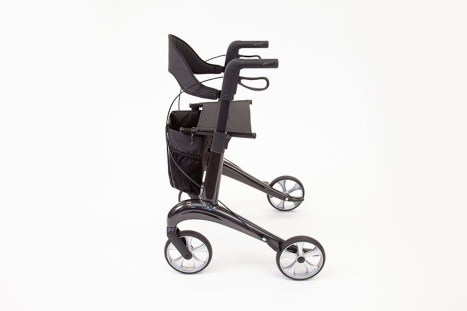 image 1 of The Ramp People TRP7 Carbon Fibre 4-wheeled Folding Rollator Black
