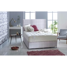 Natural Alpaca 10,000 Pocket Sprung Medium Firm Mattress 25cm Super King White | Super King