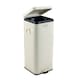 image 6 of Charles Bentley 30L Steel Square Retro Kitchen Pedal Waste Bin Cream