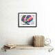 image 2 of Barbados Graffiti Woman Psychedelic Hair 9x7" Black Framed Wall Art Print